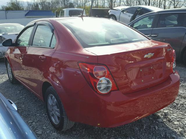 1G1JA5SH2C4115416 - 2012 CHEVROLET SONIC LS RED photo 3