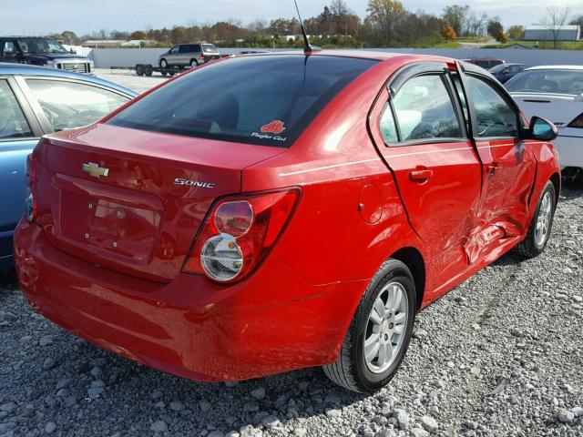 1G1JA5SH2C4115416 - 2012 CHEVROLET SONIC LS RED photo 4