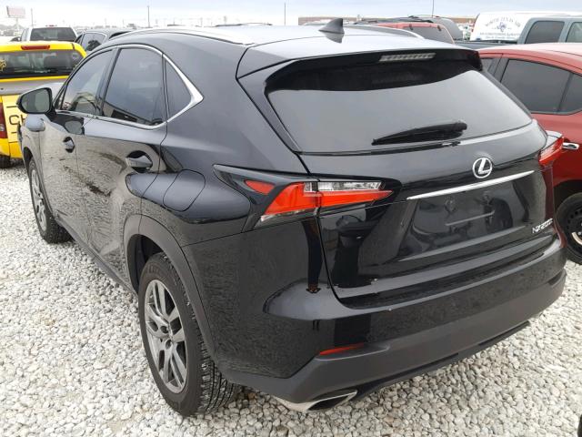 JTJBARBZXF2006193 - 2015 LEXUS NX 200T BLACK photo 3