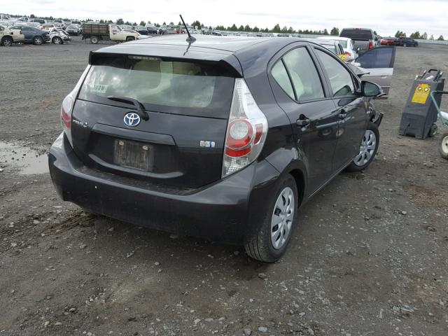 JTDKDTB30E1070024 - 2014 TOYOTA PRIUS C BLACK photo 4