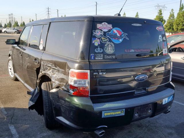 2FMGK5B88DBD15668 - 2013 FORD FLEX SE BLACK photo 3