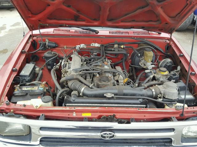 JT4RN93PXR5093387 - 1994 TOYOTA PICKUP 1/2 RED photo 7