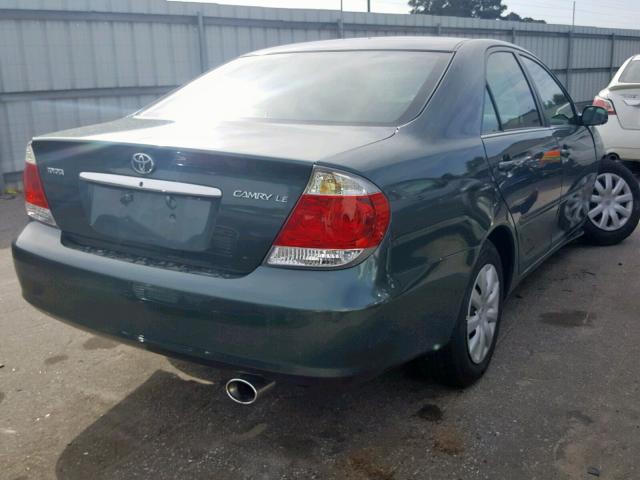4T1BE32KX5U030967 - 2005 TOYOTA CAMRY LE GREEN photo 4