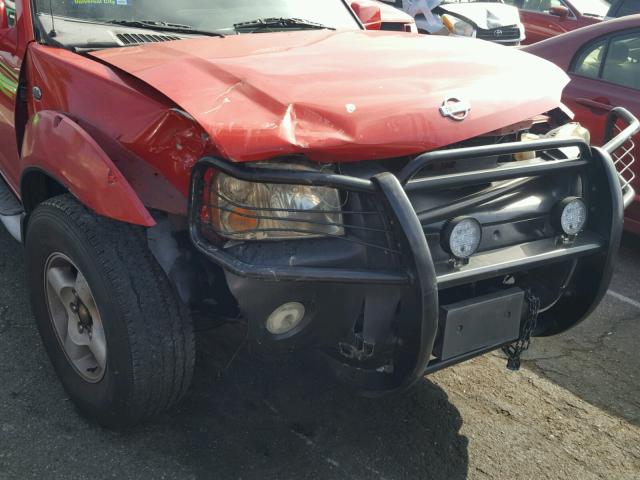 1N6ED27T81C389747 - 2001 NISSAN FRONTIER C RED photo 9