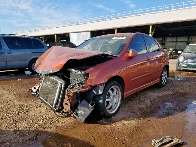 KNAFE122675009599 - 2007 KIA SPECTRA EX ORANGE photo 2