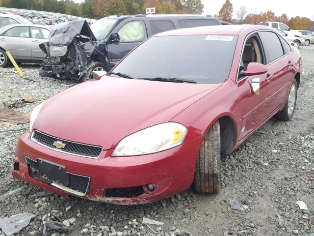 2G1WD58C969352124 - 2006 CHEVROLET IMPALA SUP Бордовый фото 2