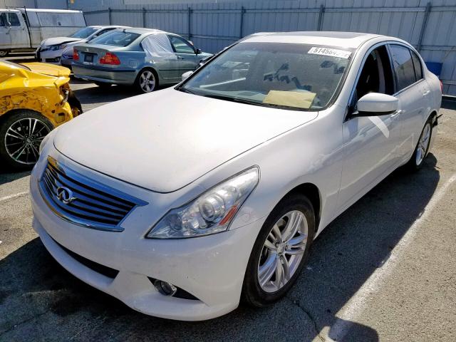 JN1CV6AP5DM726094 - 2013 INFINITI G37 BASE WHITE photo 2