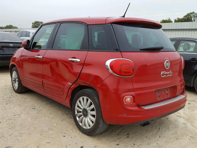 ZFBCFABH8EZ024203 - 2014 FIAT 500L EASY RED photo 3