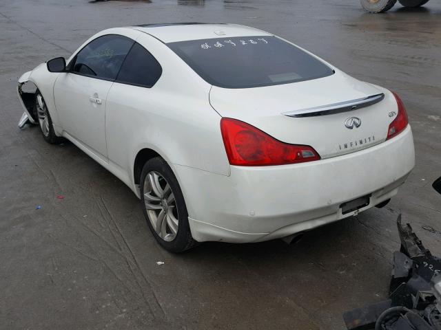 JN1CV6EL7AM152889 - 2010 INFINITI G37 WHITE photo 3