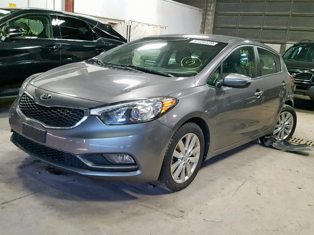 KNAFX5A87E5166627 - 2014 KIA FORTE EX GRAY photo 2