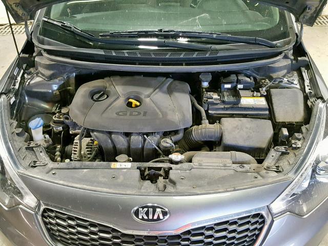 KNAFX5A87E5166627 - 2014 KIA FORTE EX GRAY photo 7