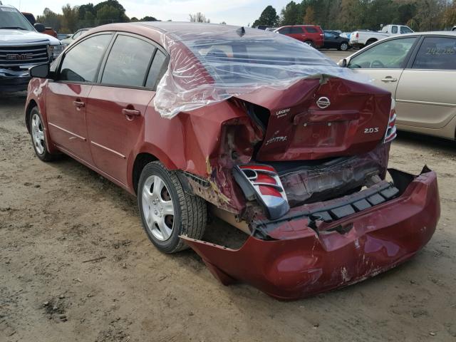 3N1AB61E77L691524 - 2007 NISSAN SENTRA 2.0 BURGUNDY photo 3