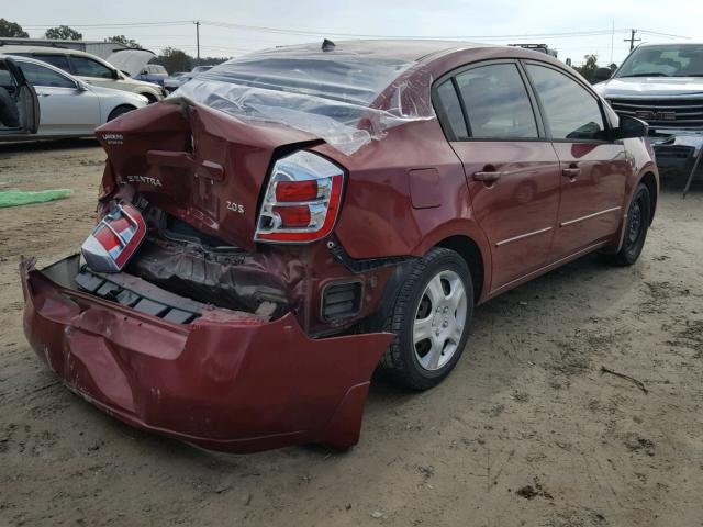 3N1AB61E77L691524 - 2007 NISSAN SENTRA 2.0 BURGUNDY photo 4