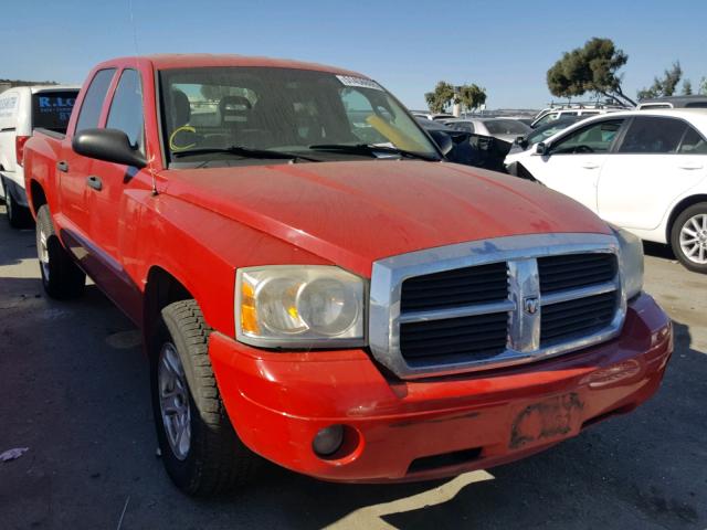 1D7HE48N76S502678 - 2006 DODGE DAKOTA QUA RED photo 1