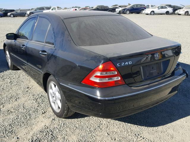 WDBRF61J44A575765 - 2004 MERCEDES-BENZ C 240 BLACK photo 3