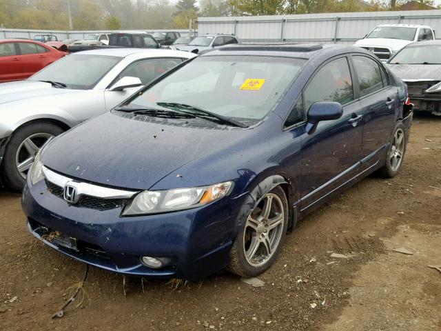 1HGFA16949L001457 - 2009 HONDA CIVIC EXL 蓝色 照片 2