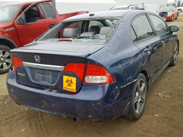 1HGFA16949L001457 - 2009 HONDA CIVIC EXL 蓝色 照片 4