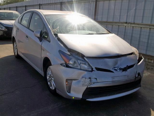 JTDKN3DP6E3061359 - 2014 TOYOTA PRIUS PLUG SILVER photo 1