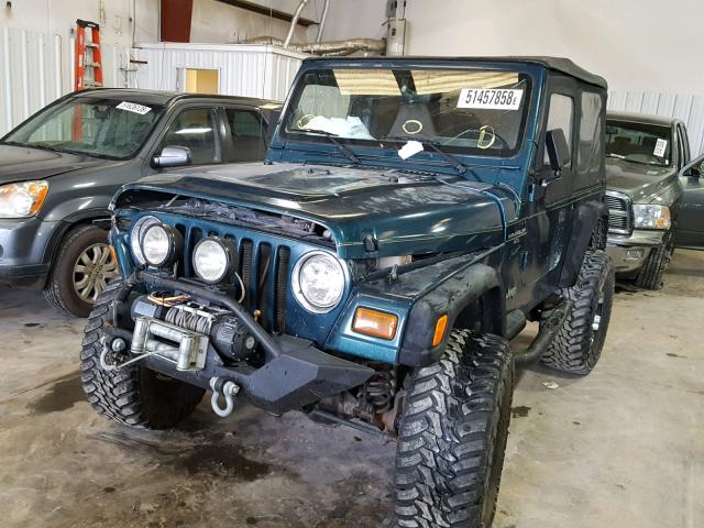 1J4FY19S4VP430183 - 1997 JEEP WRANGLER / GREEN photo 2