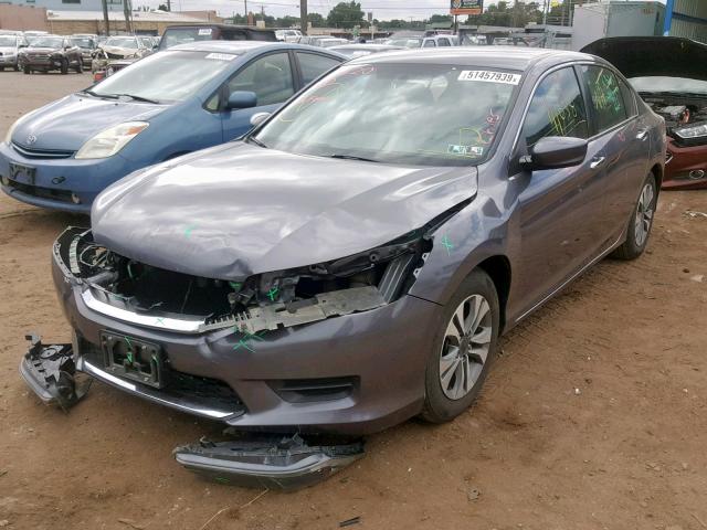 1HGCR2F30FA259091 - 2015 HONDA ACCORD LX GRAY photo 2