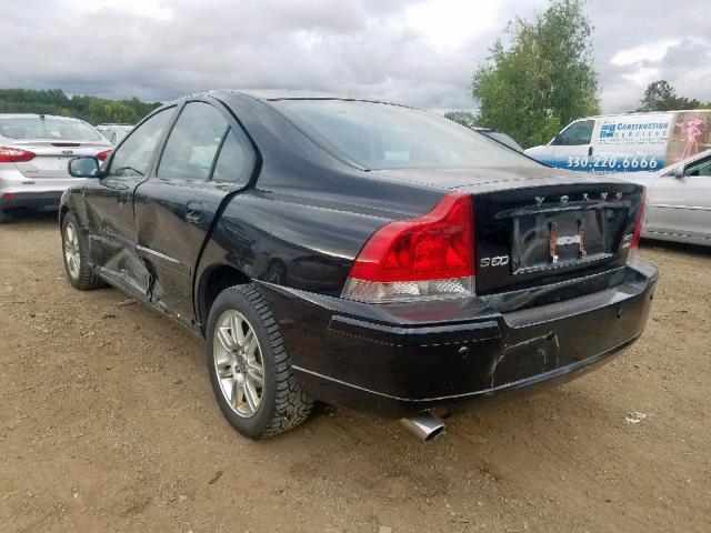 YV1RH592692732789 - 2009 VOLVO S60 2.5T BLACK photo 3