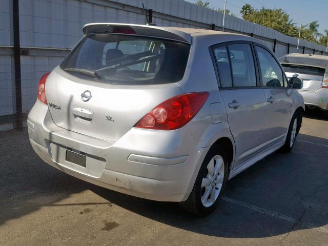 3N1BC1CP1CK210489 - 2012 NISSAN VERSA S SILVER photo 4