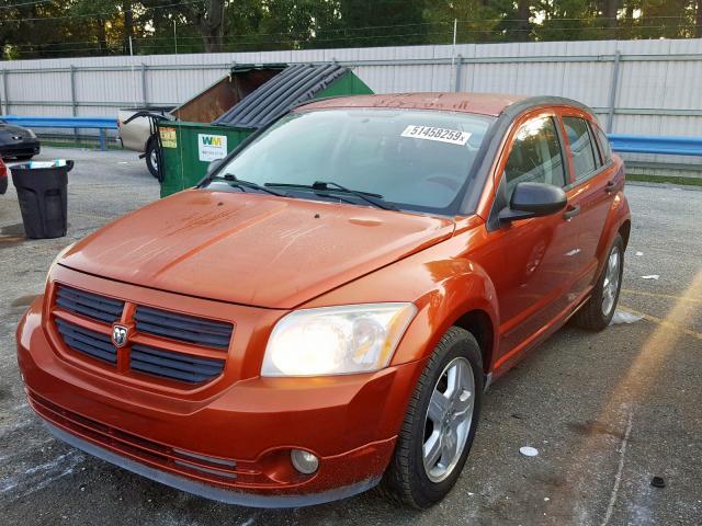 1B3HB48B47D314751 - 2007 DODGE CALIBER SX ORANGE photo 2