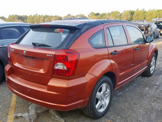 1B3HB48B47D314751 - 2007 DODGE CALIBER SX ORANGE photo 4