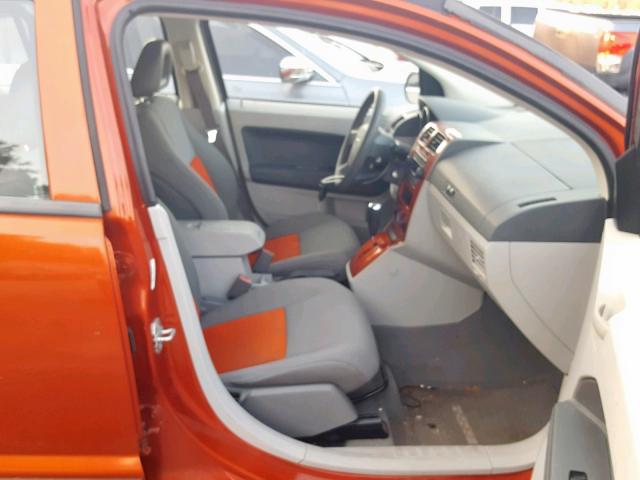 1B3HB48B47D314751 - 2007 DODGE CALIBER SX ORANGE photo 5