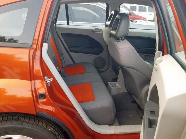 1B3HB48B47D314751 - 2007 DODGE CALIBER SX ORANGE photo 6