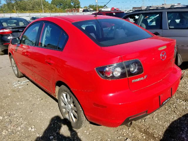 JM1BK12F871706213 - 2007 MAZDA 3 I RED photo 3