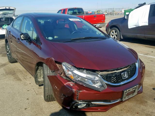 19XFB2F98EE012918 - 2014 HONDA CIVIC EXL 栗色 照片 1