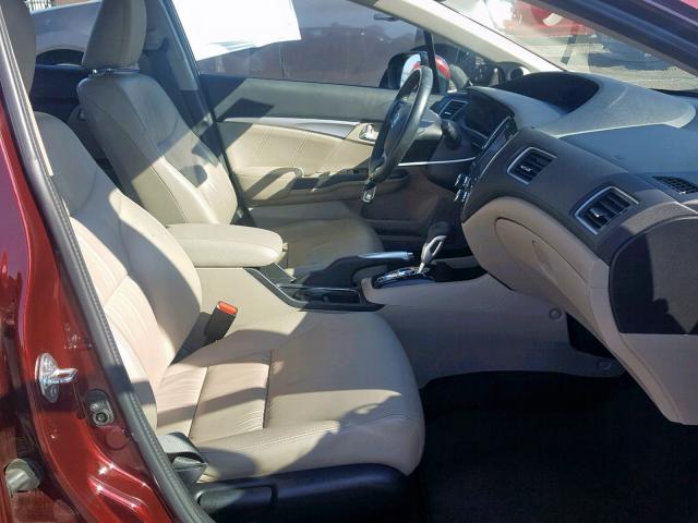 19XFB2F98EE012918 - 2014 HONDA CIVIC EXL 栗色 照片 5