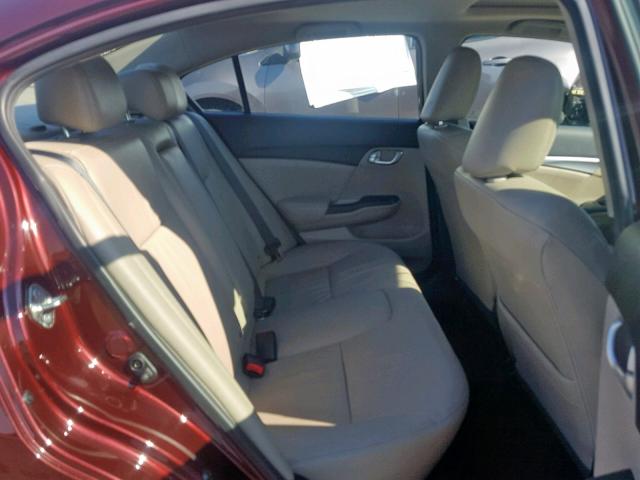 19XFB2F98EE012918 - 2014 HONDA CIVIC EXL 栗色 照片 6