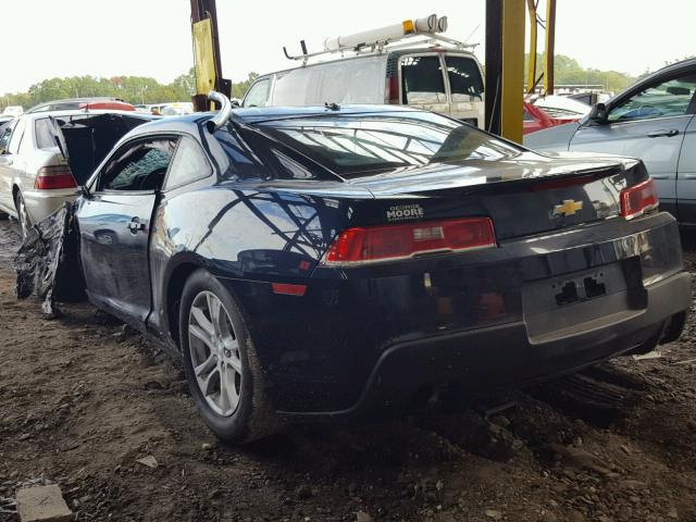 2G1FB1E36F9153342 - 2015 CHEVROLET CAMARO LS BLUE photo 3