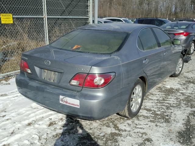 JTHBA30G040007748 - 2004 LEXUS ES 330 BLUE photo 4