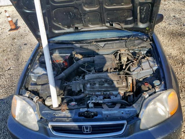 JHMEJ652XVS019228 - 1997 HONDA CIVIC DX BLUE photo 7