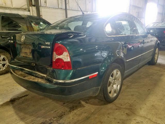 WVWTH63B62P061644 - 2002 VOLKSWAGEN PASSAT GLX GREEN photo 4