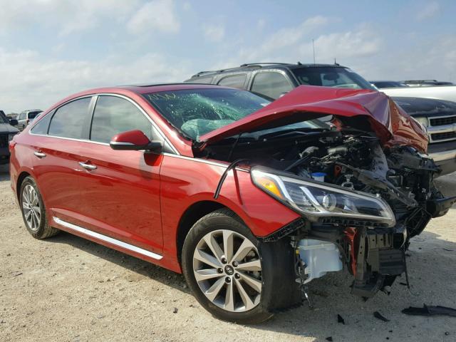 5NPE34AFXHH594571 - 2017 HYUNDAI SONATA SPO RED photo 1