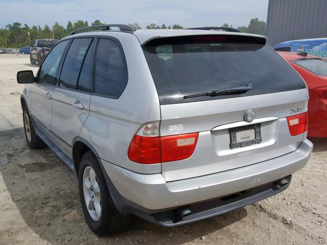 5UXFA535X2LP55474 - 2002 BMW X5 3.0I SILVER photo 3