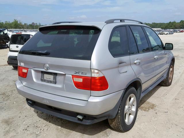 5UXFA535X2LP55474 - 2002 BMW X5 3.0I SILVER photo 4