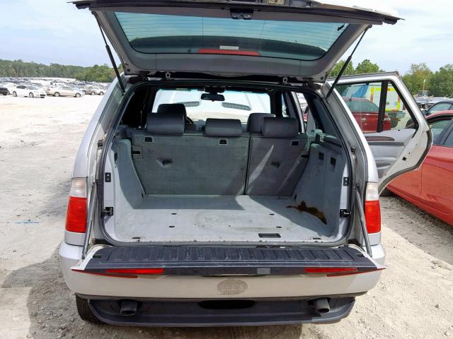 5UXFA535X2LP55474 - 2002 BMW X5 3.0I SILVER photo 9