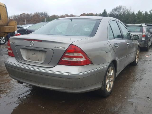 WDBRF92H87F914578 - 2007 MERCEDES-BENZ C 280 4MAT SILVER photo 4