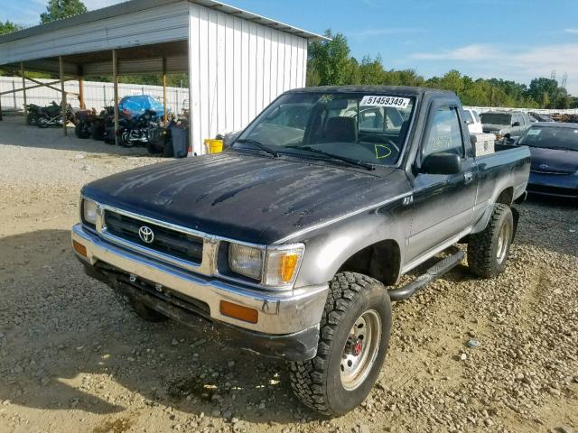 JT4RN01P0N0037707 - 1992 TOYOTA PICKUP 1/2 GRAY photo 2