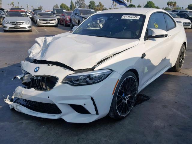 WBS2U7C50KVB09332 - 2019 BMW M2 COMPETI Սպիտակ լուսանկար 2