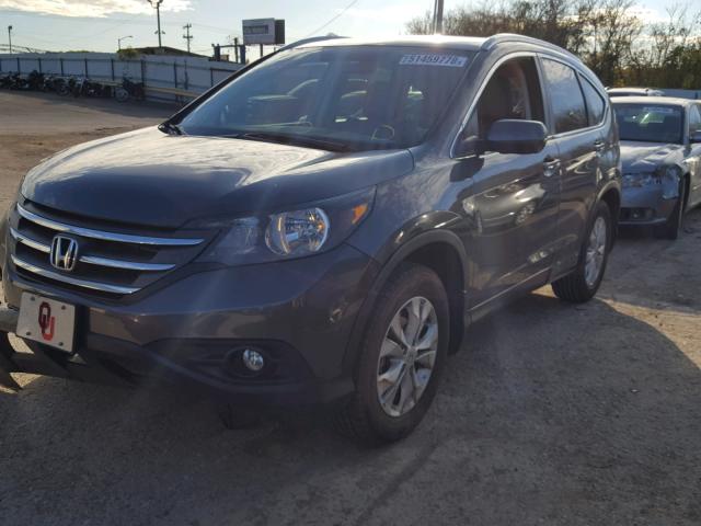 2HKRM4H75DH659561 - 2013 HONDA CR-V EXL GRAY photo 2