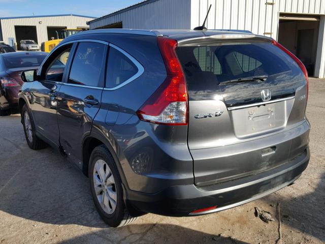 2HKRM4H75DH659561 - 2013 HONDA CR-V EXL GRAY photo 3