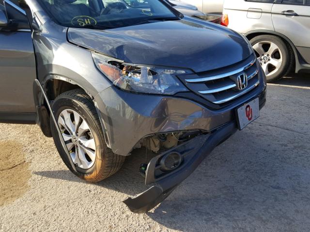 2HKRM4H75DH659561 - 2013 HONDA CR-V EXL GRAY photo 9