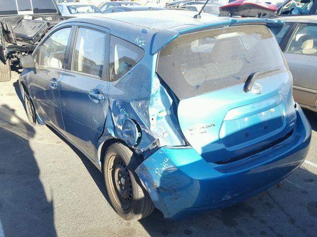 3N1CE2CP9EL368998 - 2014 NISSAN VERSA NOTE TEAL photo 3