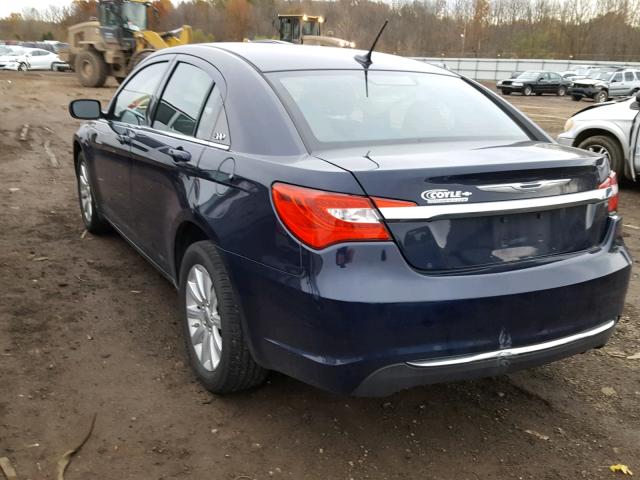 1C3CCBBB3DN738144 - 2013 CHRYSLER 200 TOURIN BLUE photo 3